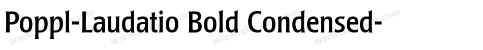 Poppl-Laudatio Bold Condensed字体转换